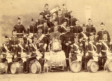 The drums of the 1st Battalion