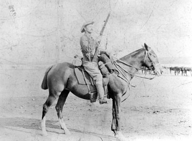 A mounted infantryman