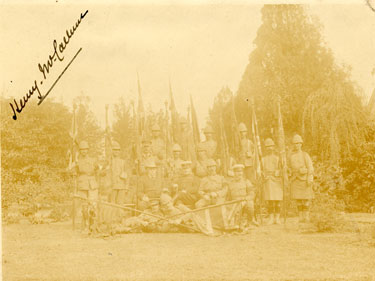 Regimental colours British Battalions with Sir Henry McCallum