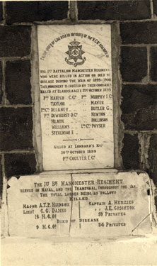 Manchester Regiment Boer War Memorial at Caesar's Camp, Ladysmith