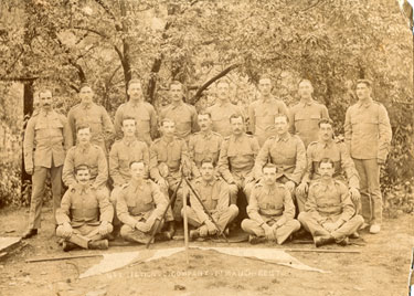 No 3 Section 'A' Company with Sgt Thomas Evans