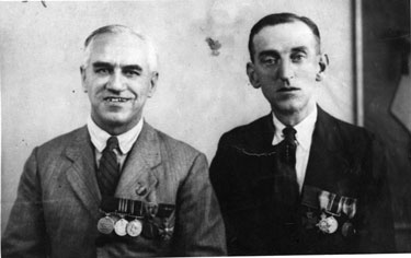 On right George Stringer VC SGM - Serbian Gold Medal