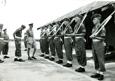 General Officer Commanding visit, inspecting troops, Lieutenant Colonel Orsill