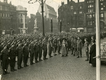 The Lord Mayor of Manchester inspecting the Regiment