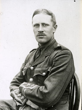 Captain Hubert Worthington of A Company. 1st City Battalion. 