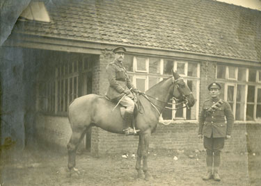 Lieutenant Colonel W H Colley on horseback