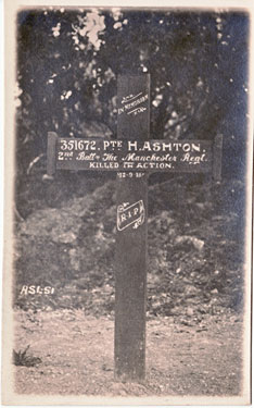 Private 351072 Herbert Ashton's grave
