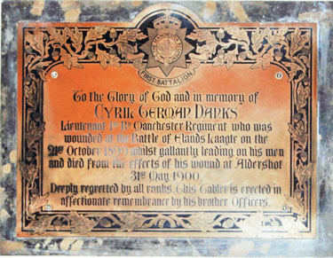 Memorial to Cyril Danks
