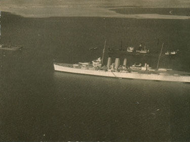 HMS Norfolk in Lake Timsah