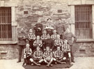 View: MR00399 Bandboys Football Team with drum major and corporals