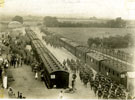 View: MR00478 The Manchester Regiment, Officers boarding trains