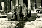 View: MR00488 Group of unknown officers outside officers mess
