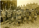 View: MR00578 Group outside Drill Hall, Ardwick Green.