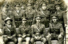 View: MR00602 Unknown group of officers with one captain from 10th Battalion in the middle of the back row.
