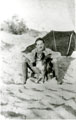 View: MR00620 Unknown officer from 7th Battalion with his dog in the desert