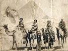 View: MR00636 32866 Private A Iliffe plus two unknown soldiers on camels