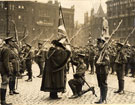 View: MR00748 Consecration and presentation of the Kings Colours to the City battalions of the Manchester Regiment