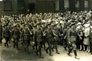 View: MR01119 10th Battalion, Oldham Territorials, leaving for camp at Bolton le Sands