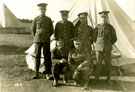View: MR01151 Group of men at annual camp. Tommy Haddock standing 2nd from right.