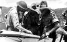 View: MR01326 Left Major John Grover, right Lieutenant General Montague Stopford working out directions.