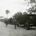 View: MR01587 B' Company - transport collecting soldiers after a three day patrol.