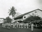 View: MR01662 The Corps of Drums beating the retreat at Buk Mer Tajam.
