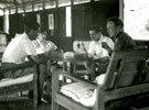 View: MR01769 Officers Mess - L-R Jock Rankine, Derek Chatterton, John Penny and Gordon Leggat.