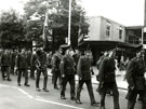 View: MR01871 9th Battalion Colours paraded through Ashton under Lyne for the laying up of the colours in St Michael's Church.