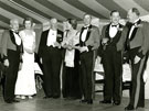 View: MR01877 Members of the 9th Battalion and their wives in evening dress.