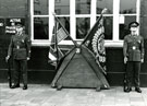 View: MR01956 Regimental Colours on display with guard