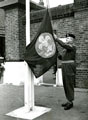 View: MR01959 Sergeant Thomas Shannon raises the new Regimental Flag