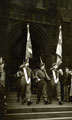 View: MR01973 8th Ardwick Battalion, Colour Party leaving Manchester Cathedral
