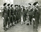 View: MR02026 Princess Elizabeth inspecting the Guard of Honour provided by 8th (Ardwick) Battalion.
