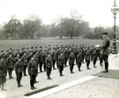 View: MR02041 HM King George V addressing detachments of the Regular Battalions and all Territorial Battalions after becoming Colonel in Chief