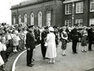 View: MR02056 HM Queen Elizabeth the Queen Mother greeting members of the Regiment at the Presentation of new colours to the 8th and 9th Battalion