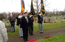 View: MR02073 Members of the Ashton Branch of the regimental Association and friends at Cleethorpes 3rd Battalion Memorial.