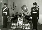 View: MR02116 Display of Regimental Silver guarded bt two members of the Regiment