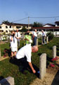 View: MR02152 Group of Malayan Veterans at a cemetery in Malaya