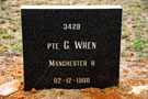 View: MR02226 Memorial to Private G Wren who died on 2nd December 1900