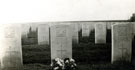View: MR02231 Trescault Cemetery, where the headstones of men from the 42nd Division who were killed breaking through the Hindenburg Line.