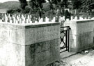View: MR02237 Entrance to extension of Suzanne Cemetery where many men from 17th battalion are buried. Some of the men were killed in the Jan 28th 1916 strafe.