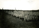View: MR02243 Guillemont Road Cemetery with Trones Wood in the background