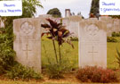 View: MR02297 Kranji Military Cemetery showing the graves of two unknown soldiers who died in World War II