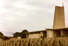 View: MR02303 Kranji Military Cemetery showing part of the Memorial Wall and the Memorial Star