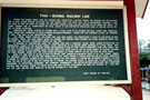 View: MR02329 Notice giving details of the Thai-Burma railway, many British men lost their lives during the building of this particular railway.