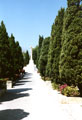 View: MR02341 Pembroke War Cemetery showing the avenue to the Cross of Sacrifice.