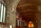 View: MR02367 Interior of the Manchester Regiment Chapel showing the lines of Colours.