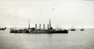 View: MR02461 Alexandria Harbour. U.S.Navy battle-cruiser Carolina.