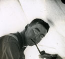 View: MR02483 Head and shoulders of man smoking pipe