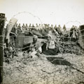 View: MR02500 Prisoners held behind barbed wire